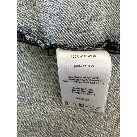 STS Blue Womens Jean Trucker Jacket Size Small Distressed Embroidered - Picture 5 of 11